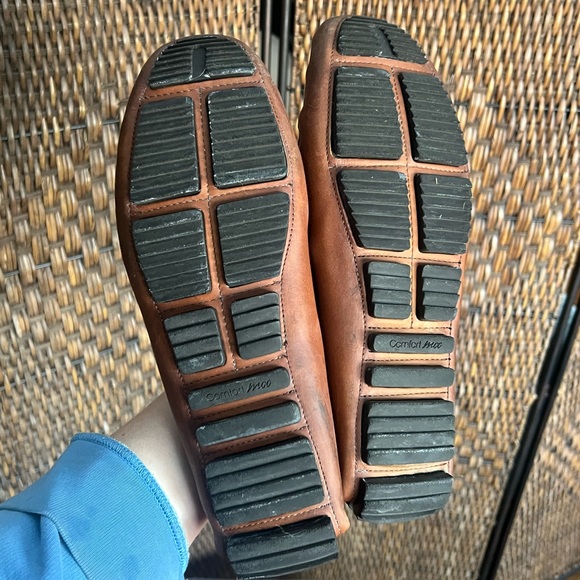 Steve Madden Leather Slip On Loafers in Cognac Brown Men’s 10.5